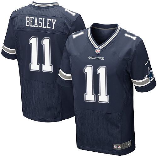 Men's Elite Cole Beasley Nike Jersey Navy Blue Home - #11 NFL Dallas Cowboys